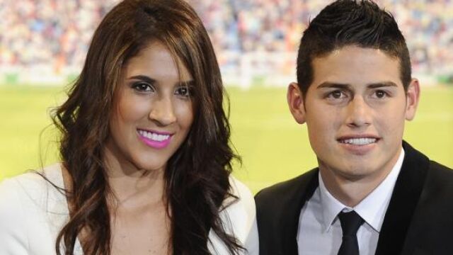 James Rodríguez y su mujer Daniela.