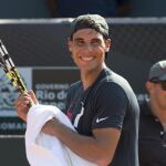 Rafa Nadal, en la pasada edición (la primera) del Abierto de Río de Janeiro