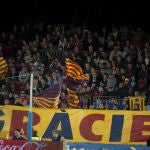 Un sector de la grada del Camp Nou cantó en contra de Cristiano