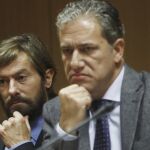 El juez de la Audiencia Nacional, Santiago Pedraz (i), y el decano de los juzgados de Valencia, Pedro Viguer.