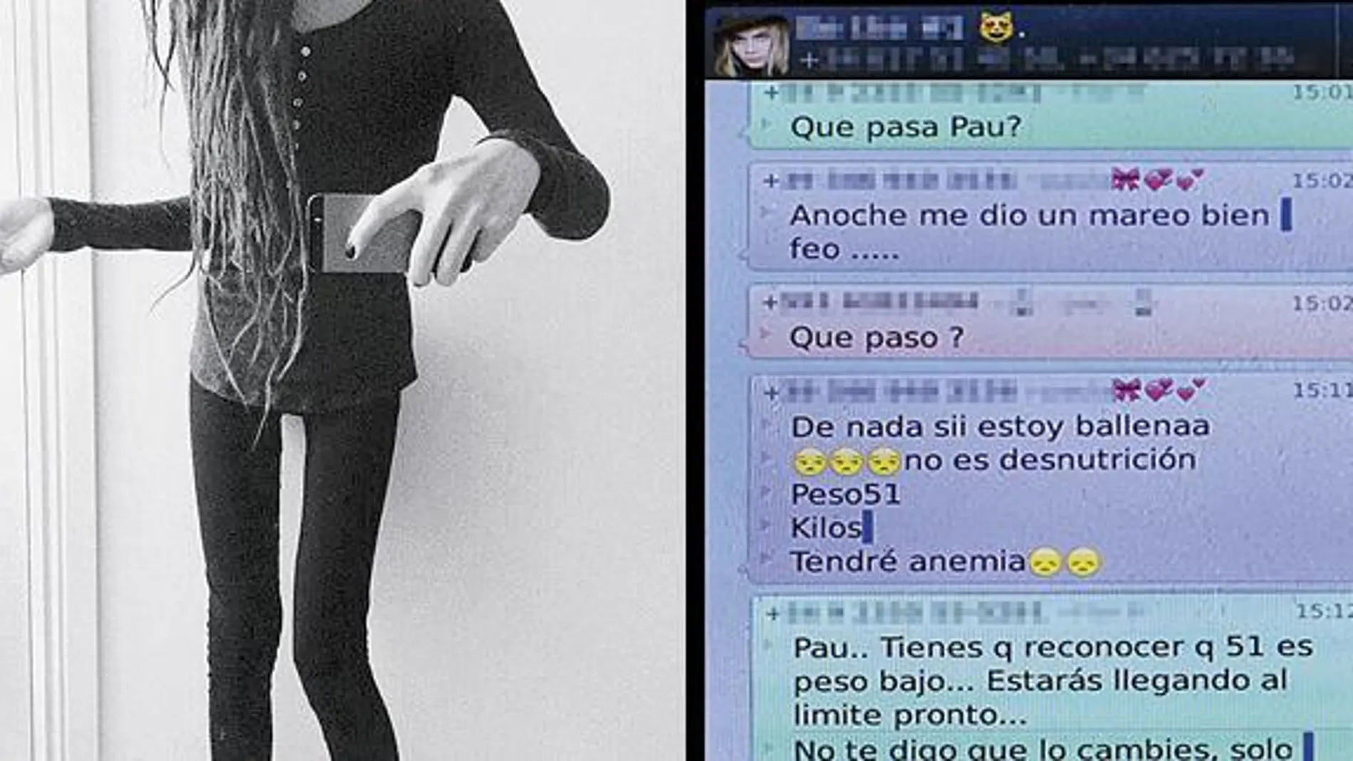 Anorexia por WhatsApp