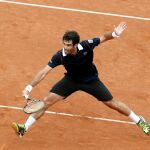 El tenista español Pablo Andújar durante el partido de semifinales del Trofeo Conde de Godó disputado ante su compatriota David Ferrer