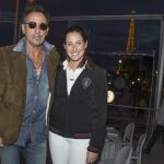 Bruce Springsteen y su hija Jessica, en un concurso de saltos en París el pasado año.