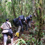 Los miembros de la expedición, en los Mura Nunka