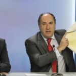 José Luis Ayllón y José Ignacio Landaluce, en su rueda de prensa de hoy