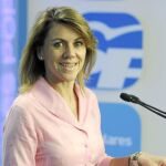 María Dolores de Cospedal, ayer, tras la reunión del Comité de Dirección del Partido Popular