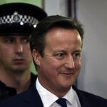 David Cameron, durante la noche electoral