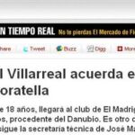 En la web se publicó que Néstor 'Colibrí' Coratella vestiría la camiseta del Villarreal, sin embargo, tal jugador no existe