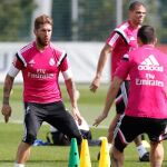 Último entrenamiento madridista antes de la visita del Málaga