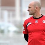 Paco Jémez, durante uno de los entrenamientos del Rayo Vallecano.
