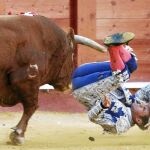 Alberto Escobar, cogido ayer en la lidia al primero de la tarde