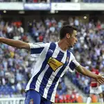 Álvaro Vázquez durante su etapa en el Espanyol.