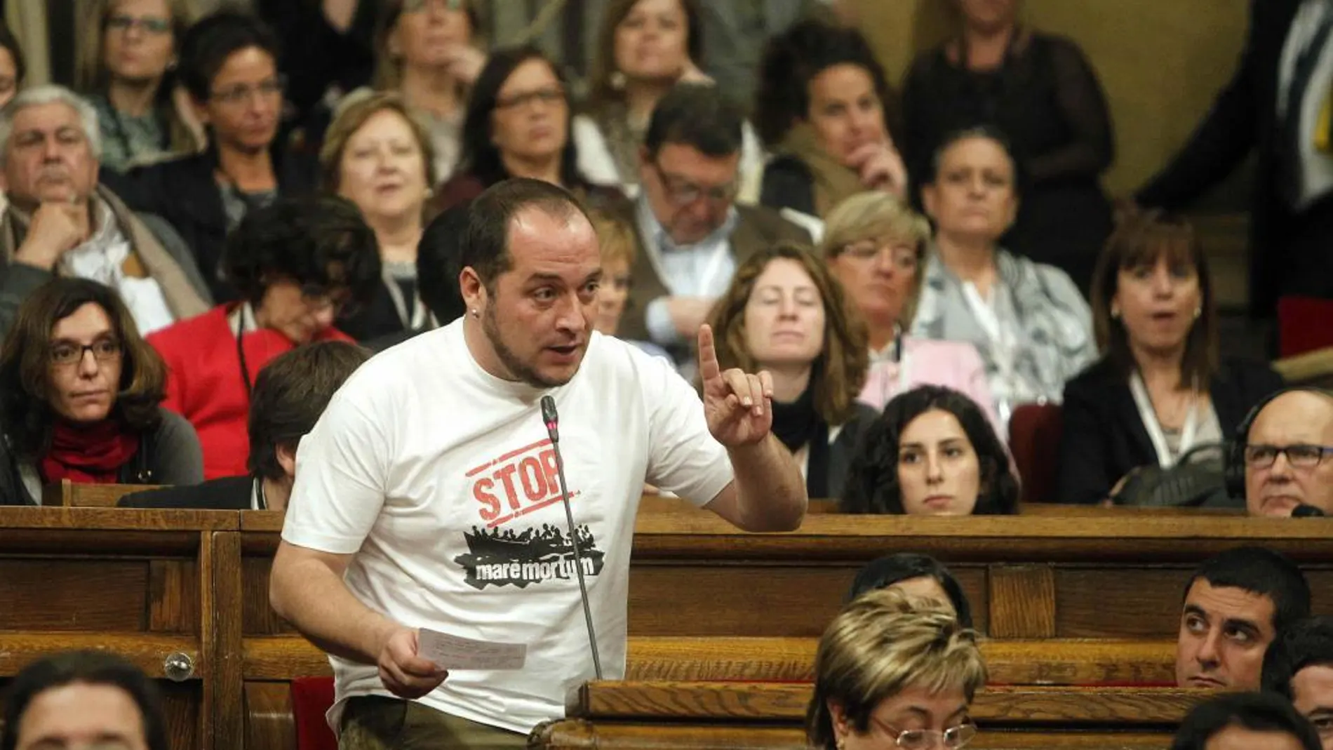 David Fernández, en su época en el Parlament como líder de la CUP.