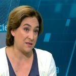La alcaldable por Barcelona en Comú, Ada Colau, durante la entrevista.