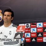 Santiago Solari, durante su etapa como entrenador del Real Madrid.