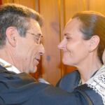 El predecesor en el cargo, Juan Luis de la Rúa y la nueva presidenta del TSJCV, Pilar de la Oliva