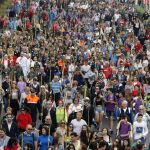 Miles de alicantinos recorren cada año los casi 8 kilómetros que separan Alicante y el monasterio de Santa Faz