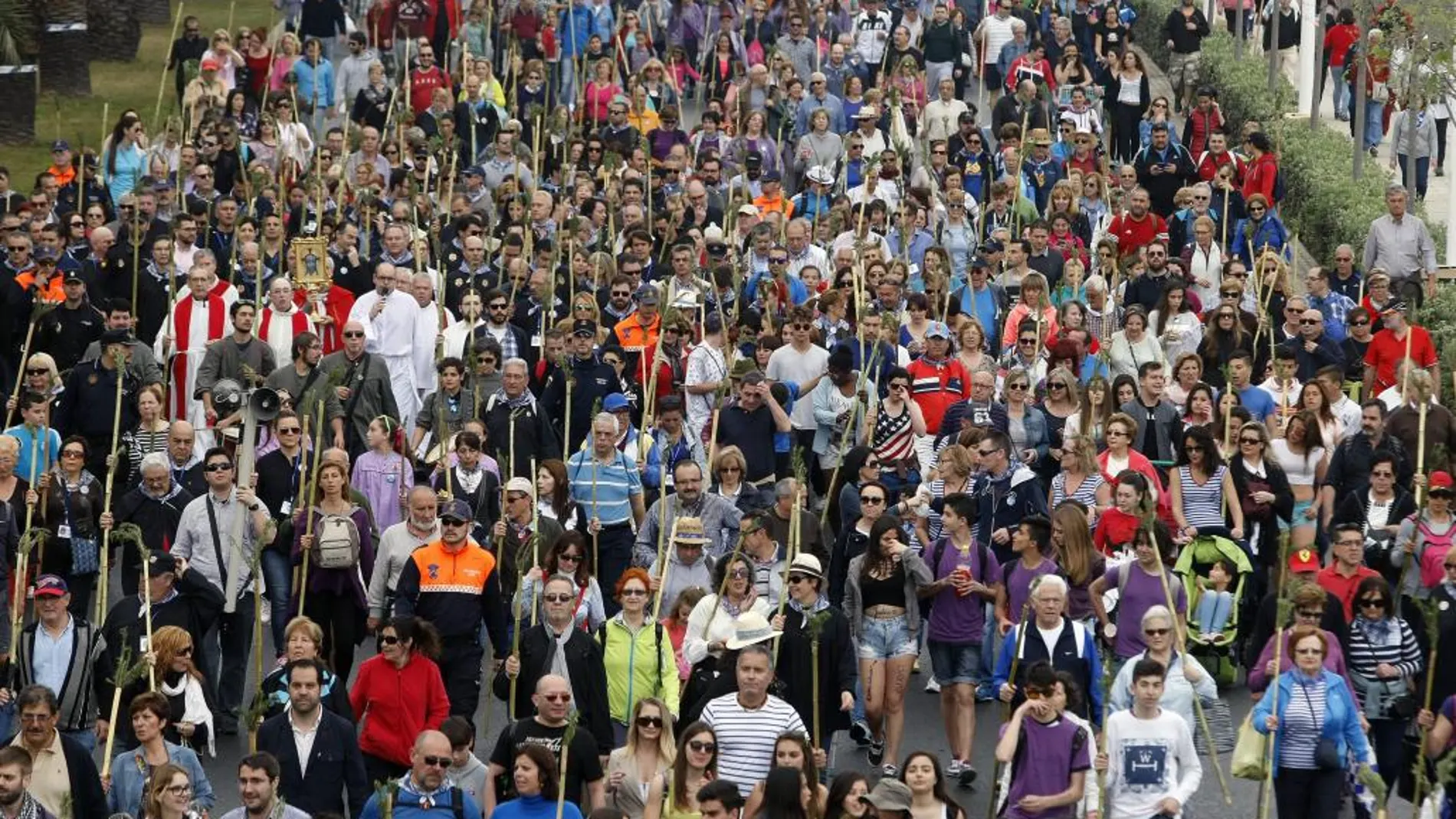 Miles de alicantinos recorren cada año los casi 8 kilómetros que separan Alicante y el monasterio de Santa Faz