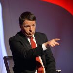 El «premier» italiano, Matteo Renzi, en una entrevista en televisión
