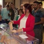La candidata del PSOE Patricia Hernández Gutiérrez