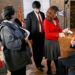 El presidente de la Generalitat, Artur Mas, durante la grabación de su mensaje de fin de año