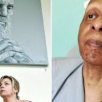 Leire Pajín (izquierda) y Elena Valenciano, durante una rueda de prensa en La Habana bajo un retrato del dictador Fidel Castro. Fariñas, a la derecha, en «estado grave»
