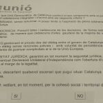 Unió no preguntará por la independencia a sus bases