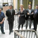 Bassam El Baroni, Pedro Alberto Cruz, Hedwig Fijen, Manuel Clavel y Enrique Carballido, en el acto