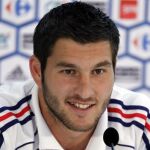 El futbolista André Pierre Gignac en una rueda de prensa en Sudáfrica