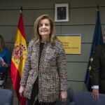 La ministra de Empleo, Fátima Báñez, a su llegada a la LX Conferencia Sectorial de Empleo y Asuntos Laborales