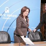 Mar Moreno y Francisco Álvarez de la Chica, ayer