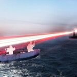 Recreación del láser usado contra los piratas