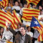 Las «estelades», las banderas independentistas, fueron muy frecuentes en los actos de la última campaña electoral de Artur Mas