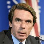 Aznar, ayer, en la Universidad Johns Hopkins de EE UU