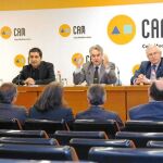 Pedro Alberto Cruz, Ángel Martínez y José Antonio Cobacho, durante la