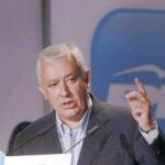 Javier Arenas, ayer en un acto político en Marbella