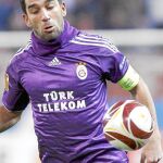 Arda Turan, durante un partido con el Galatasaray