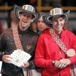 Djokovic y Nadal durante un partido "amistoso" que disputaron