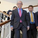 Javier Arenas, ayer con Cristóbal Montoro en Bollullos de la Mitación