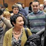 Los principales líderes abertzales, en el acto de ayer