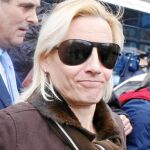 Marta Domínguez hizo ayer su primera aparición pública