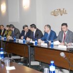 El conseller de Industria, ayer durante la Junta Directiva de Cepymeval