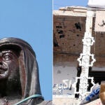 Ocho años separan la caída de Sadam (izquierda) y la de Gadafi (derecha). Pero, sobre el terreno, no hay tantas diferencias. Al júbilo desatado en Bagdad tras la derrota del sátrapa siguieron el caos y el cruel terrorismo de Al Qaida. Algo que nadie quier