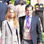 Carla Goyanes y Jorge Benguria, en la boda de Rafa Medina y Laura Vecino
