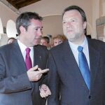 Alfredo Sánchez Monteseirín, ayer con Juan Espadas en una de sus escasas apariciones conjuntas