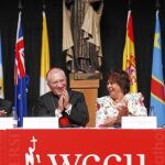 El presidente de la Conferencia Episcopal, Antonio María Rouco Varela, clausuró ayer el congreso acompañado de la rectora de la Universidad de Ávila, Rosario Sáez Yuguero