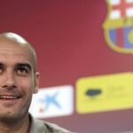 El entrenador del Barcelona, Pep Guardiola