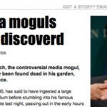 Captura de la falsa noticia que «The Sun»