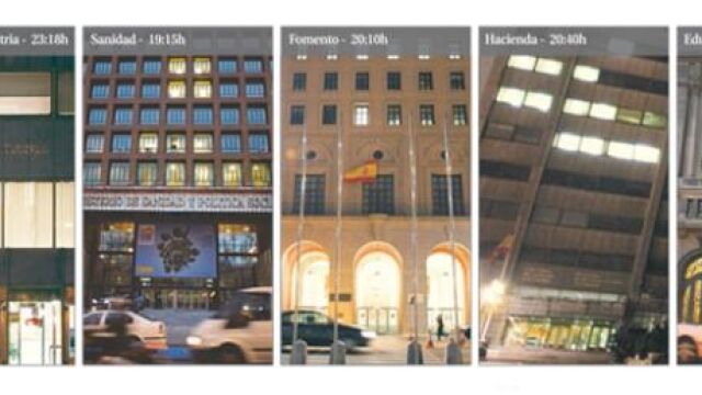 Pese a las recomendaciones de acabar la jornada a las seis para consumir menos en los edificios públicos, el Gobierno no escatimó energía y estuvo hasta última hora diseñando el plan de ahorro energético de hoy