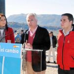 El presidente del PP-A, Javier Arenas, ayer, en Ronda